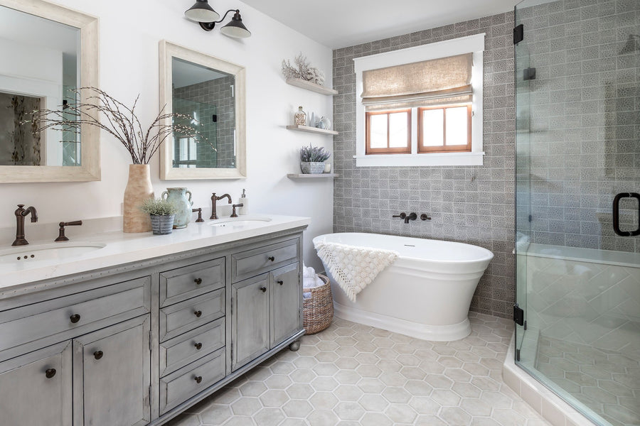 Hermosa Beach Hexagon Bathroom