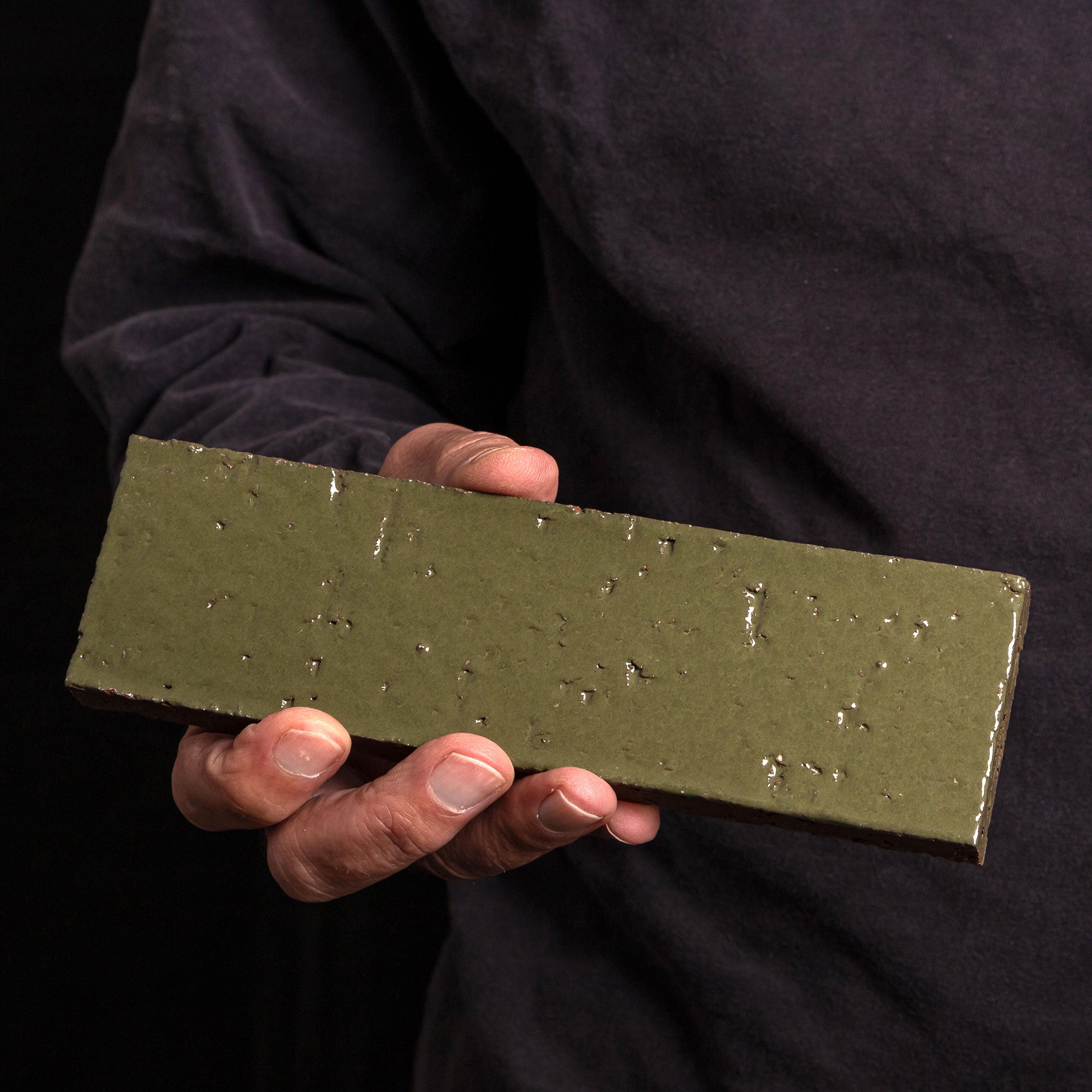 Glazed Brick 2x8 in Kelp