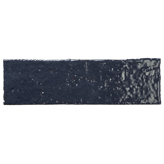 2x8 glazed brick in Oxford Blue