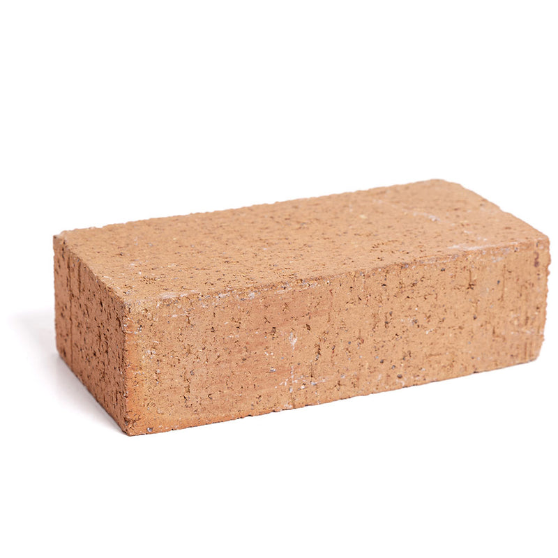 A Catalina brick paver in Saltillo, shot at an angle so the wire cut face, the long side and the end all show