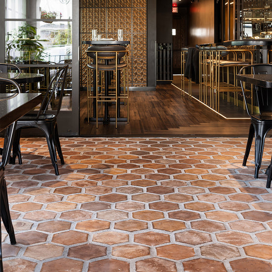 In Stock Artillo 6" Hexagon Normandy Cream Vintage