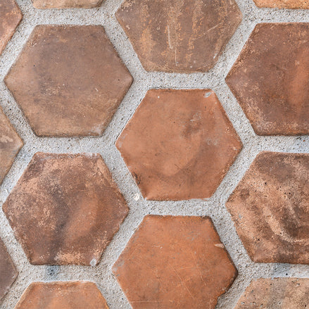 In Stock Artillo 6" Hexagon Normandy Cream Vintage