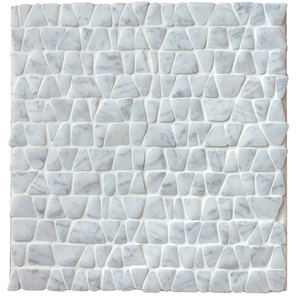 Irregular Hand Cut Timeworn Mesh Carrara
