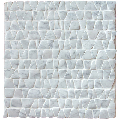Irregular Hand Cut Timeworn Mesh Carrara