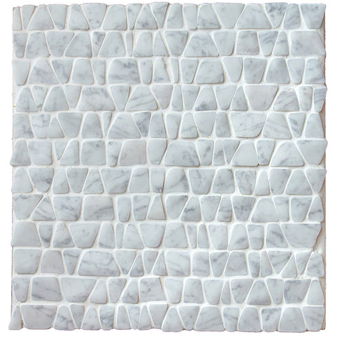 Irregular Hand Cut Timeworn Mesh Carrara