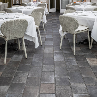 Italian Porcelain 18mm Thick 8x8 Nero KONFORT
