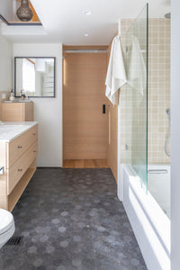 Italian Porcelain 10 Exa Mosaic 10x10 Nero Mix