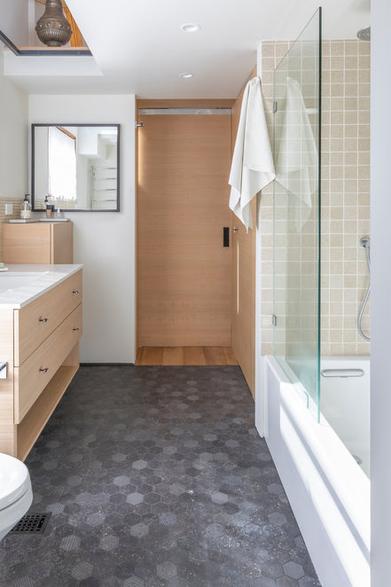 Italian Porcelain 10 Exa Mosaic 10x10 Nero Mix