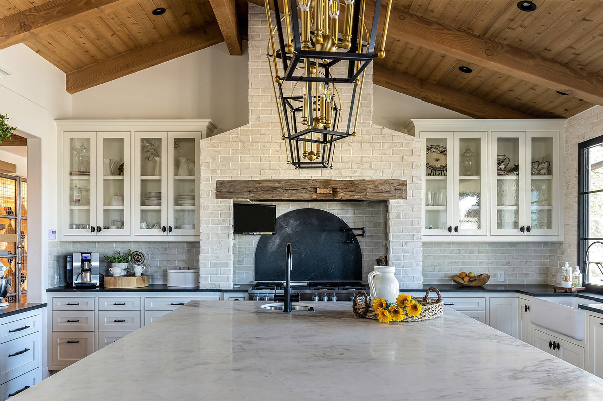 Kitchen with Early Gray 2x8 brick