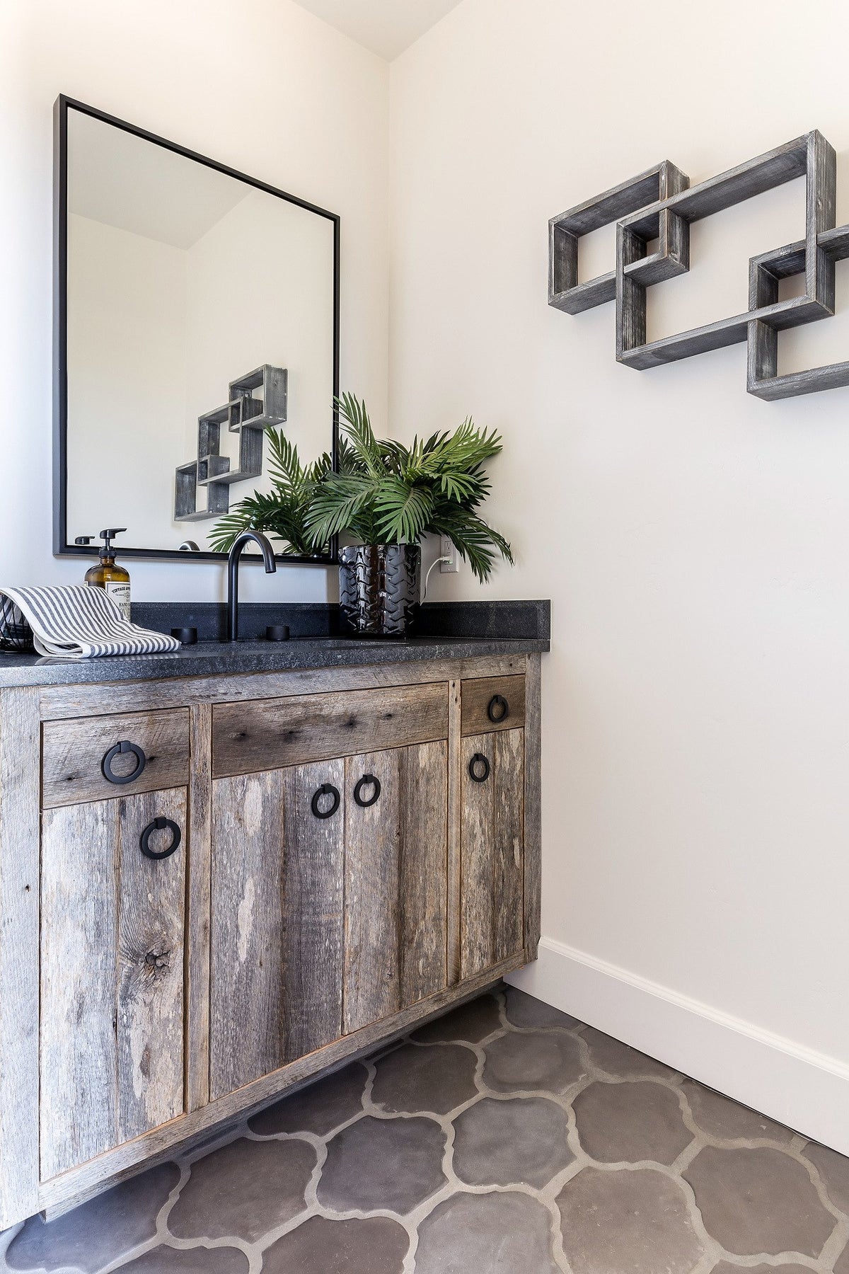 Bath vanity on San Felipe floor