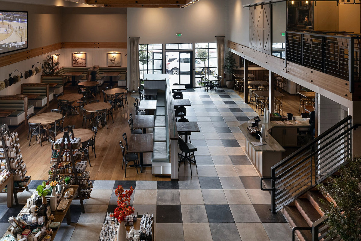 Dining hall seen from above