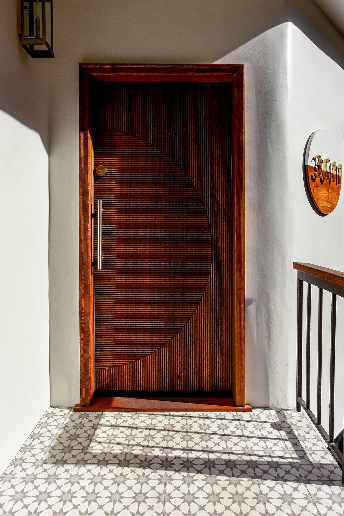 Entry landing in Kasbah tile