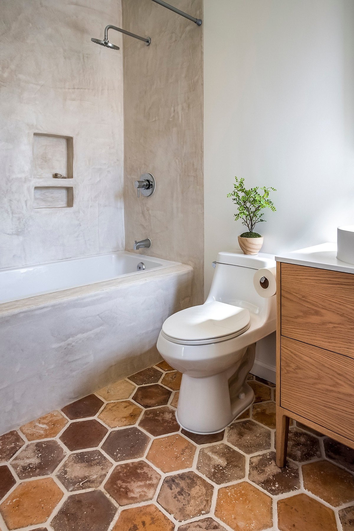 Bathroom with Artillo hexagon floor