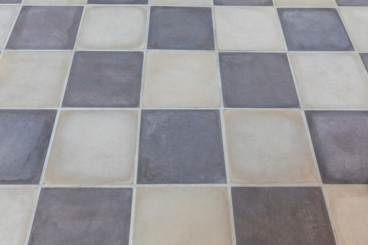 Close-up of the checkered pattern