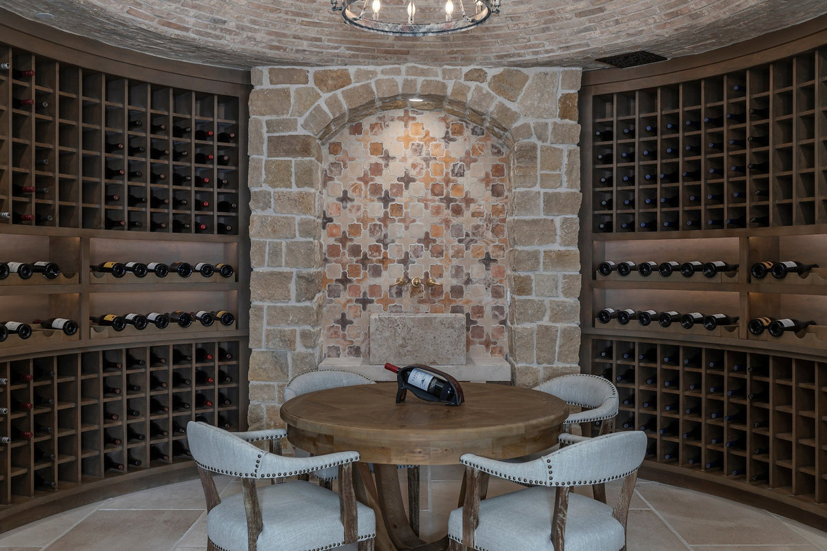 Wine cellar with Arabesque 11A feature wall