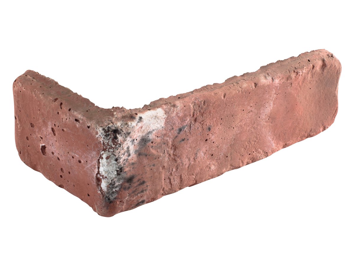 Antik short corner piece in Used Red, 2 by 8