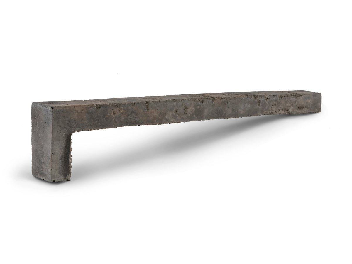 Newport corner piece in Charcoal Limestone, 1.5 by 19