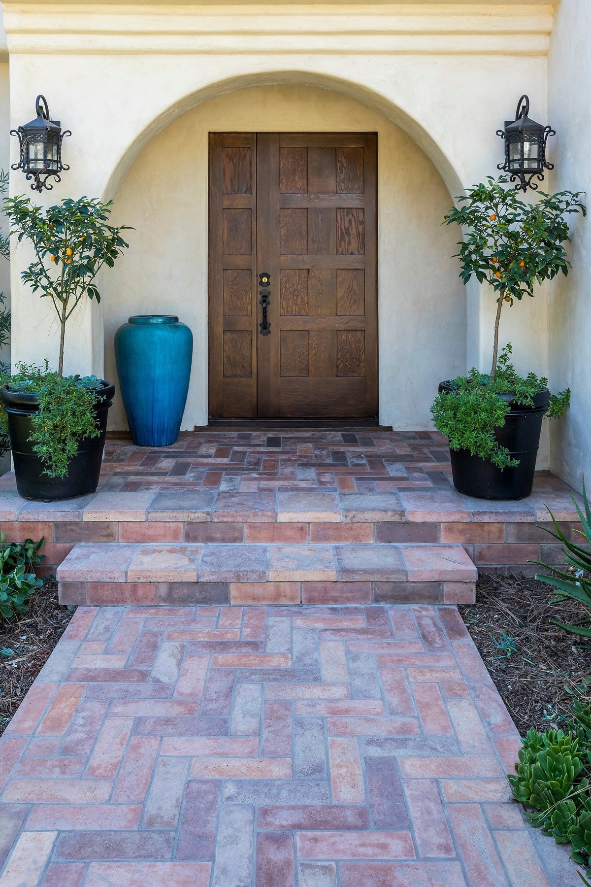 Front walk and steps to the entry