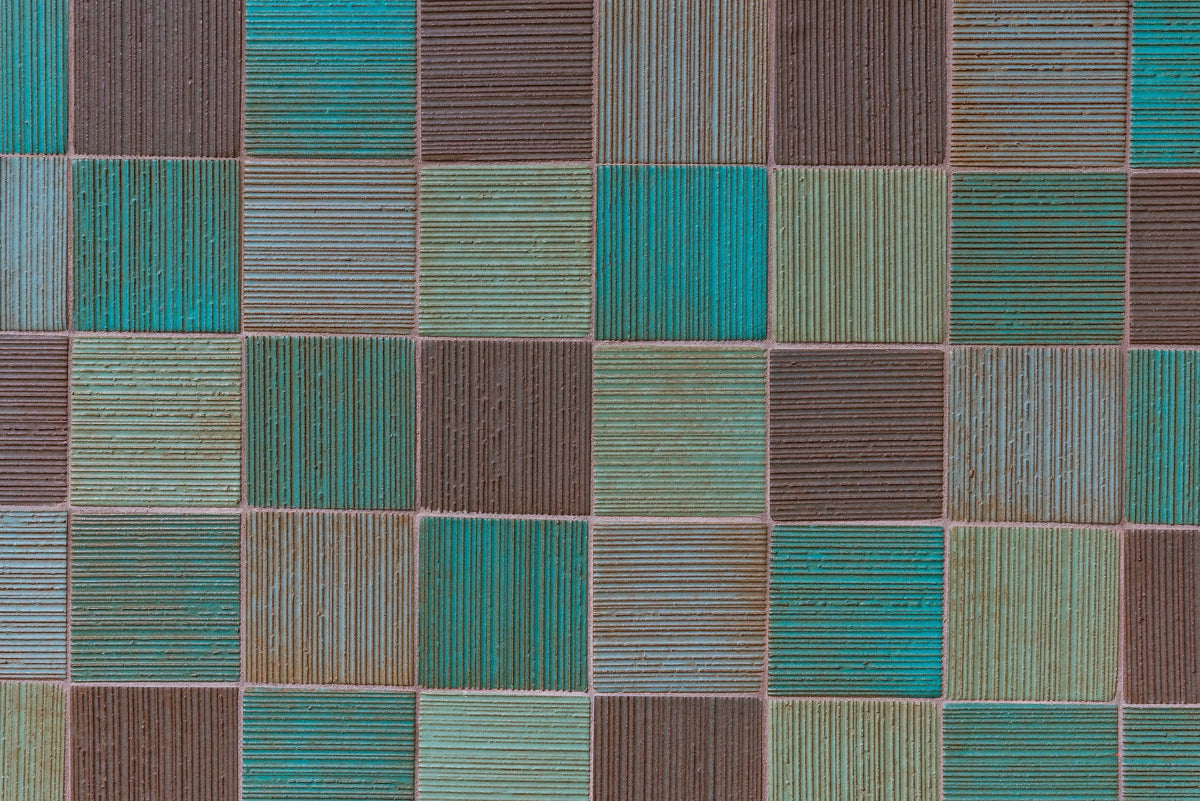 Textured Corduroy squares up close