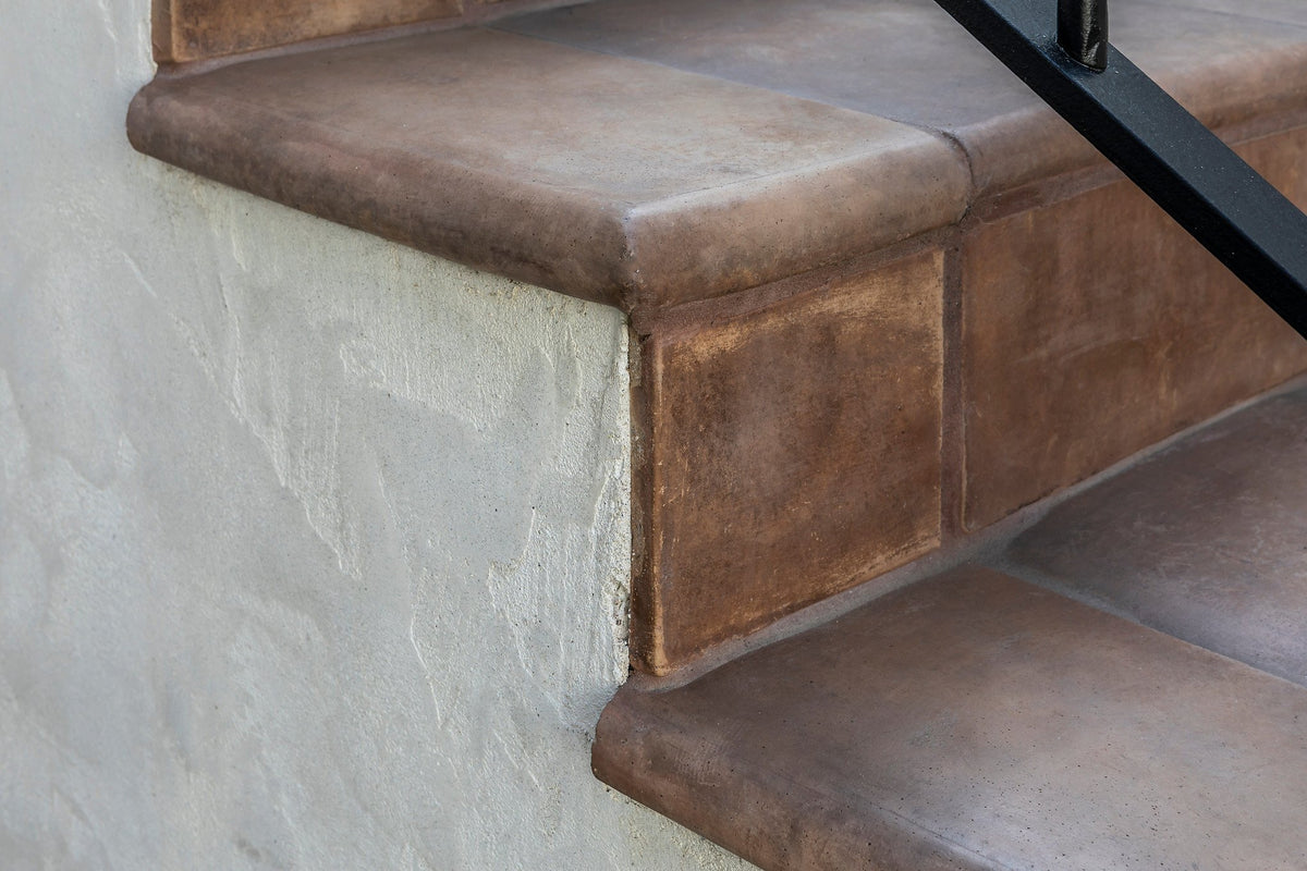 Bullnose edge of a stair tread