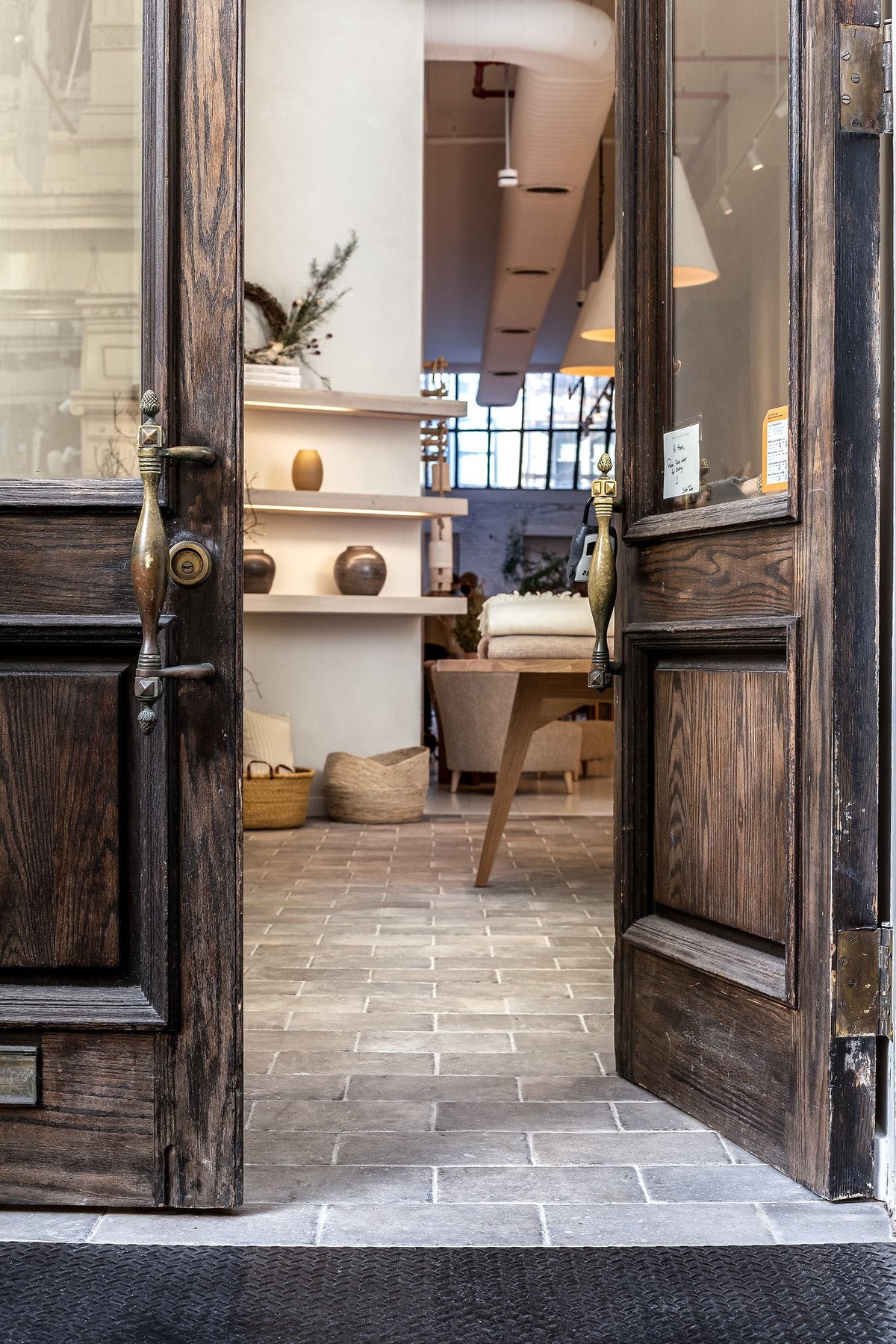 View in through the front doors