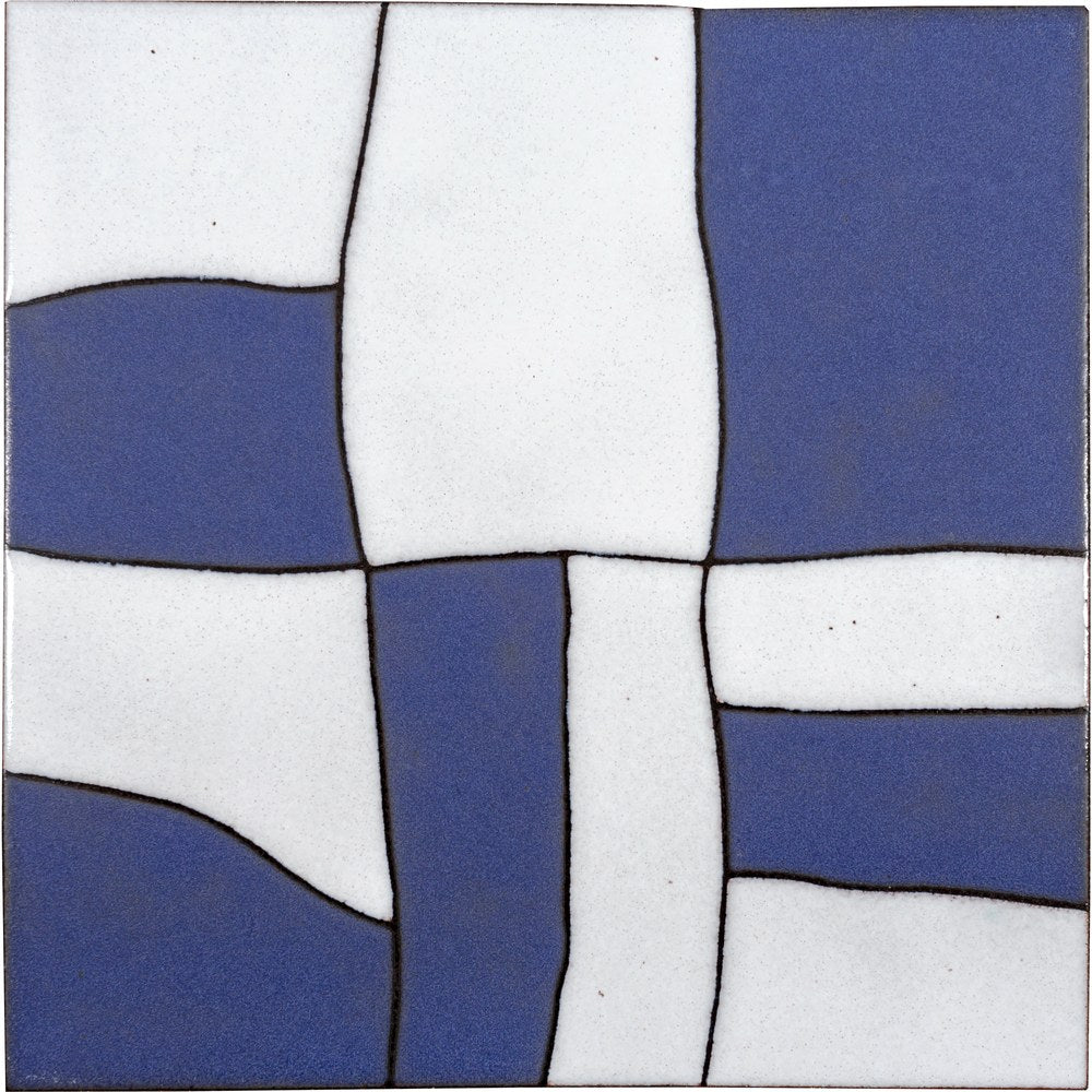 KLE design A painted in blue and white