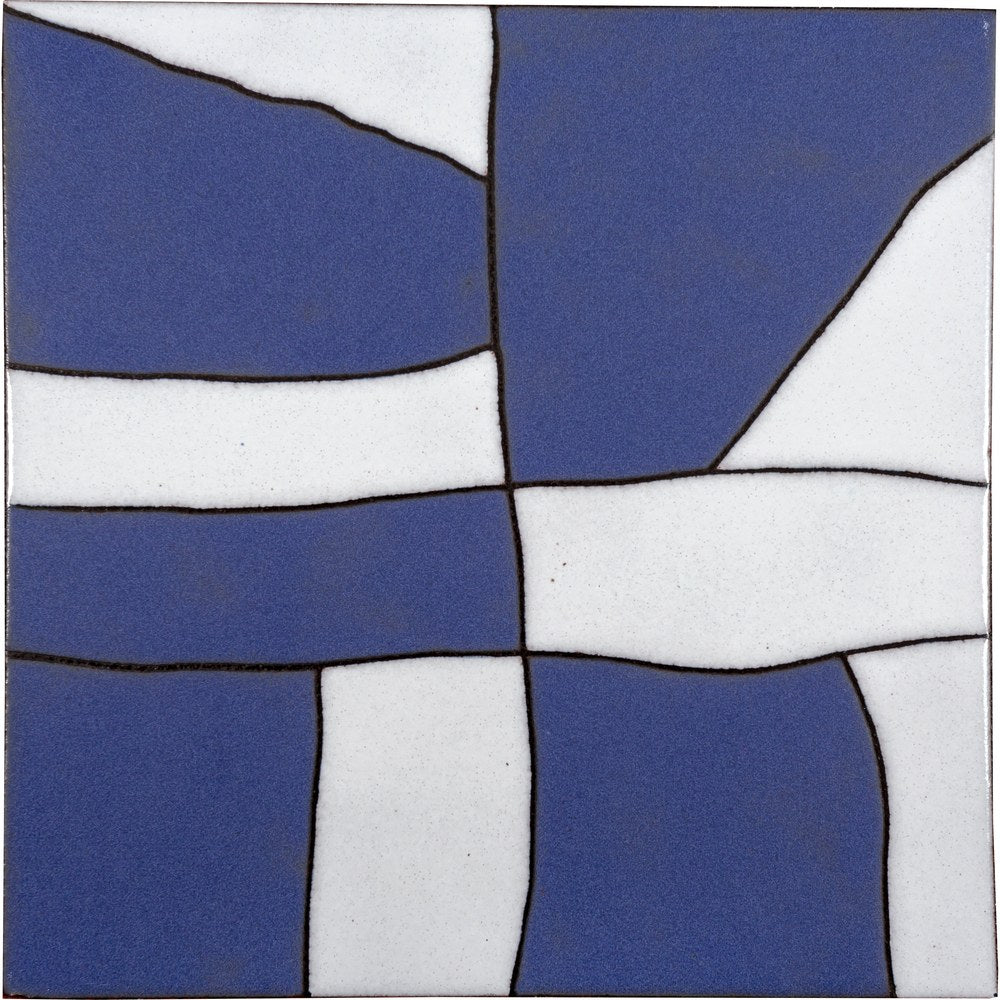 KLE design B painted in blue and white