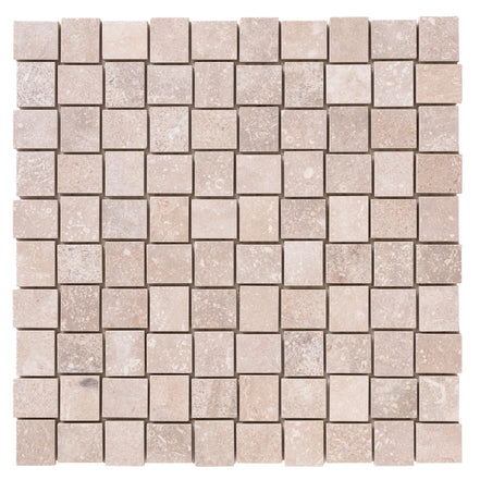 Italian Porcelain 10 Trama Mosaic 12x12 Crema
