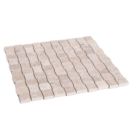 Italian Porcelain 10 Trama Mosaic 12x12 Crema