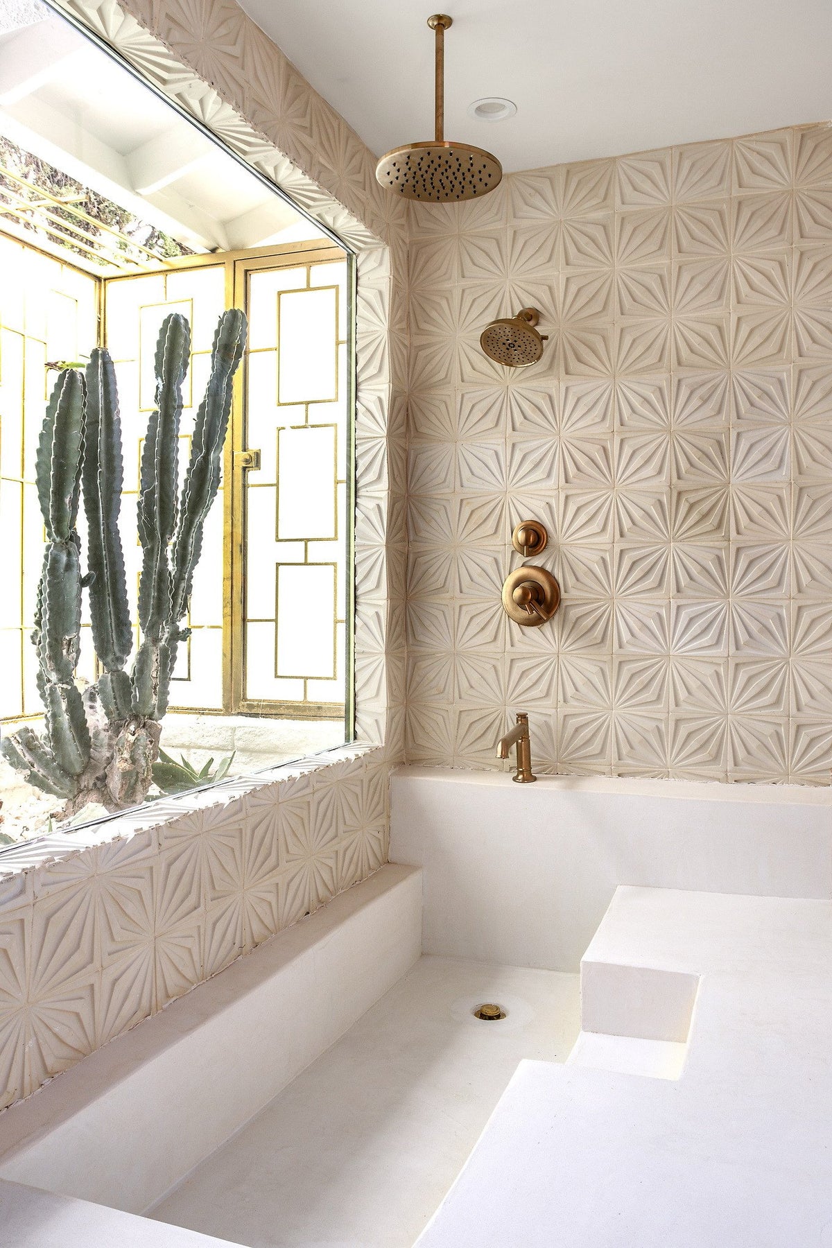 Tub and rain shower in Compass