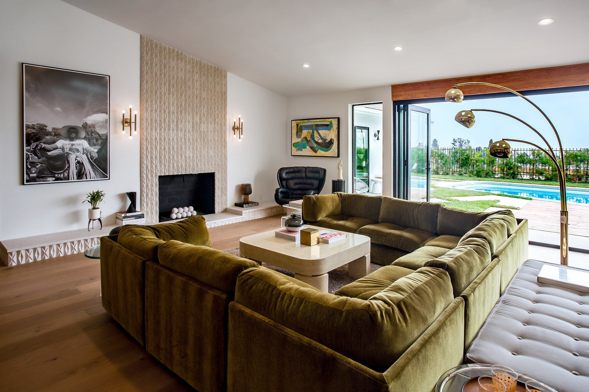 Living room with Compton fireplace