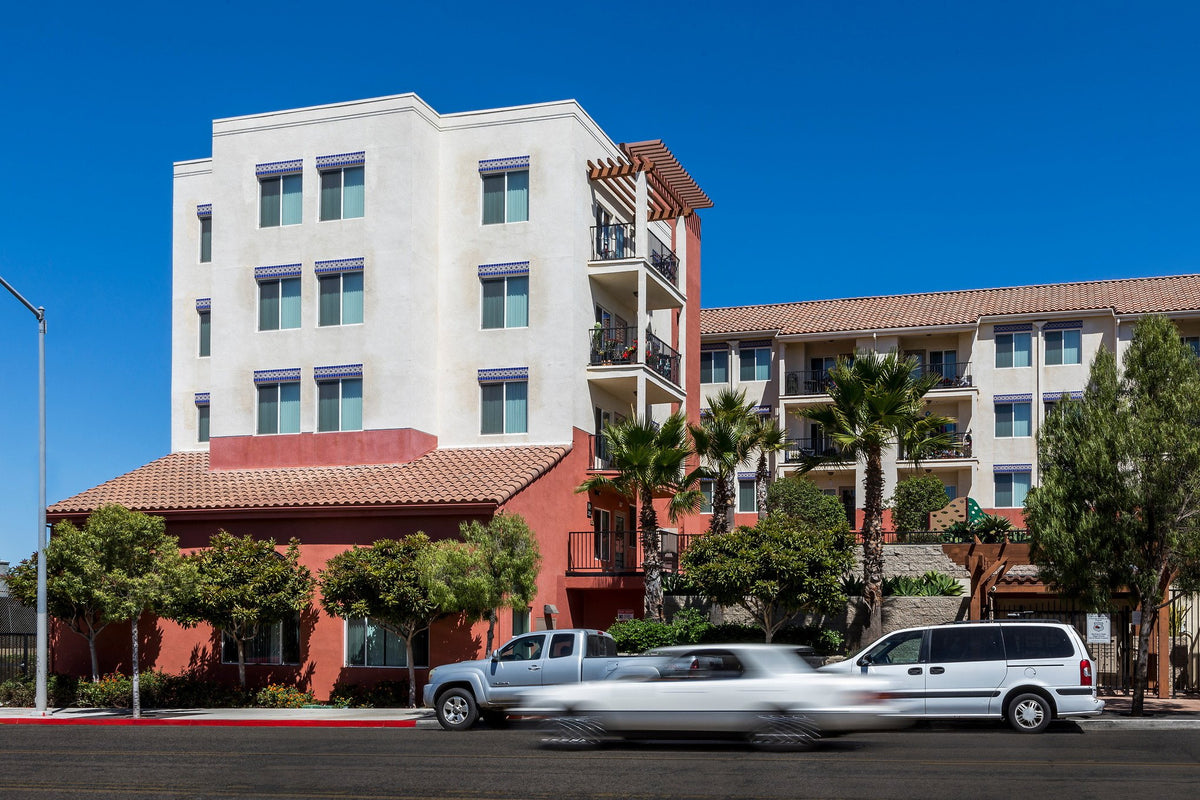 Apartment building from the street