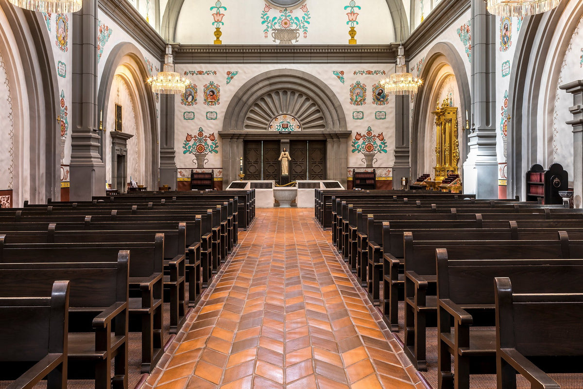 Nave looking back toward the doors