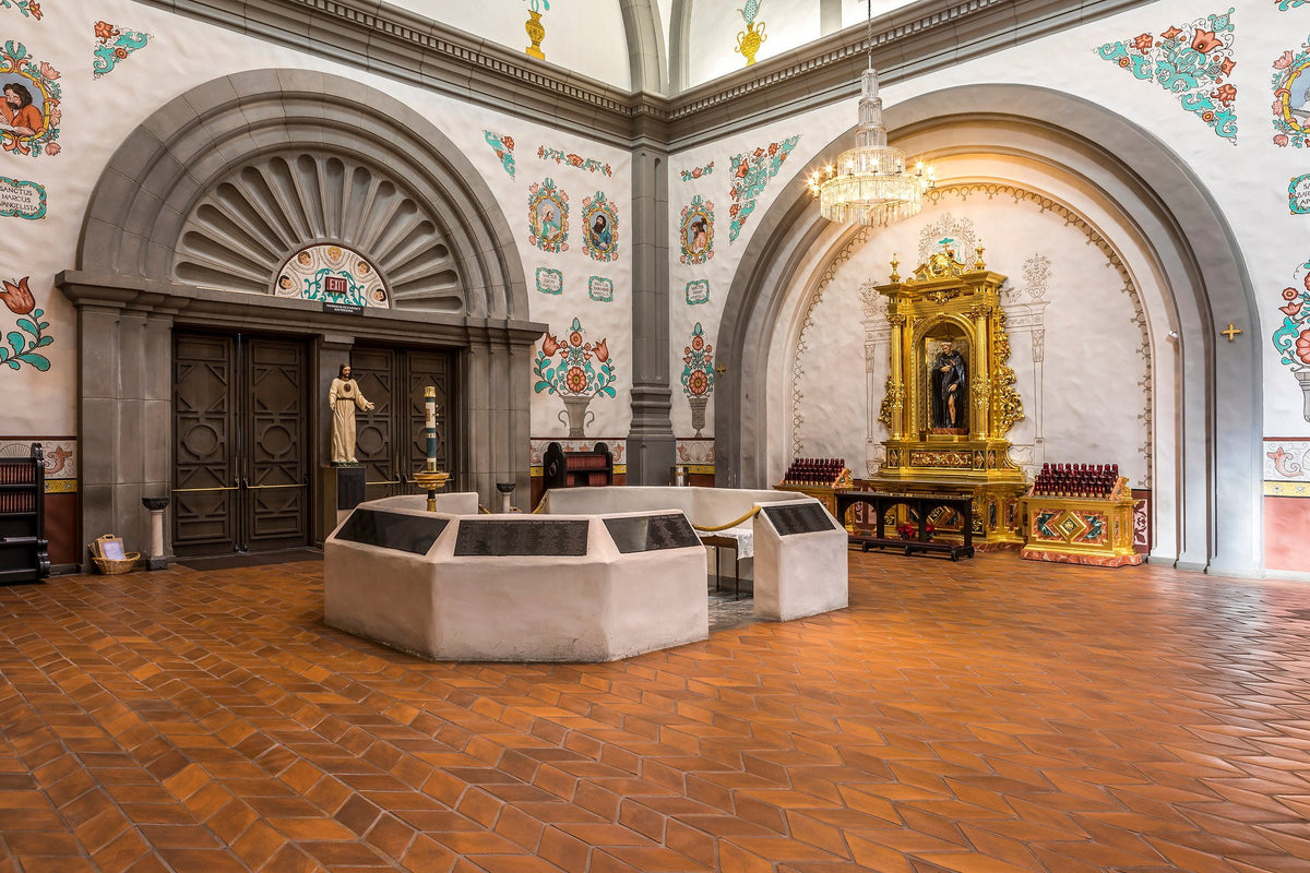 Font and side altar