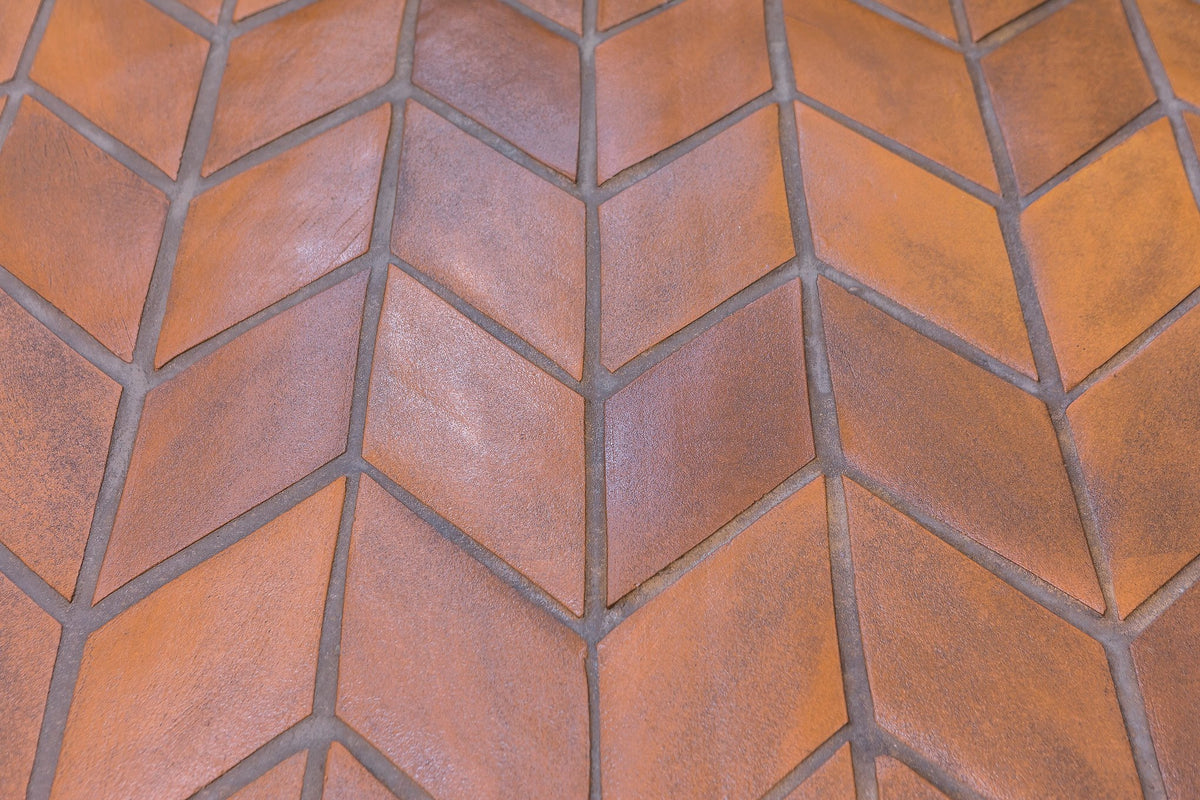 Close-up of Monrovia Chevron tiles