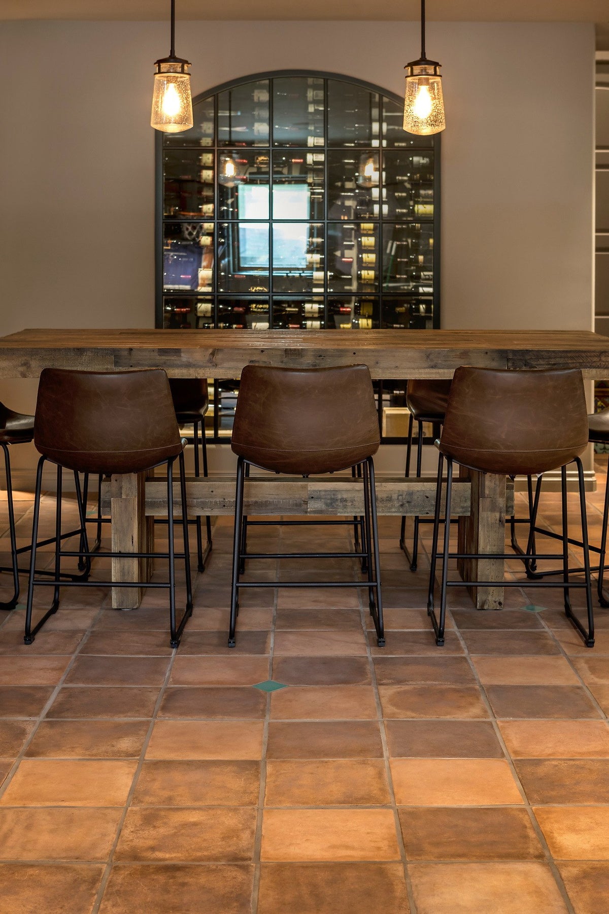 Tasting bar on Spanish Cotto floor
