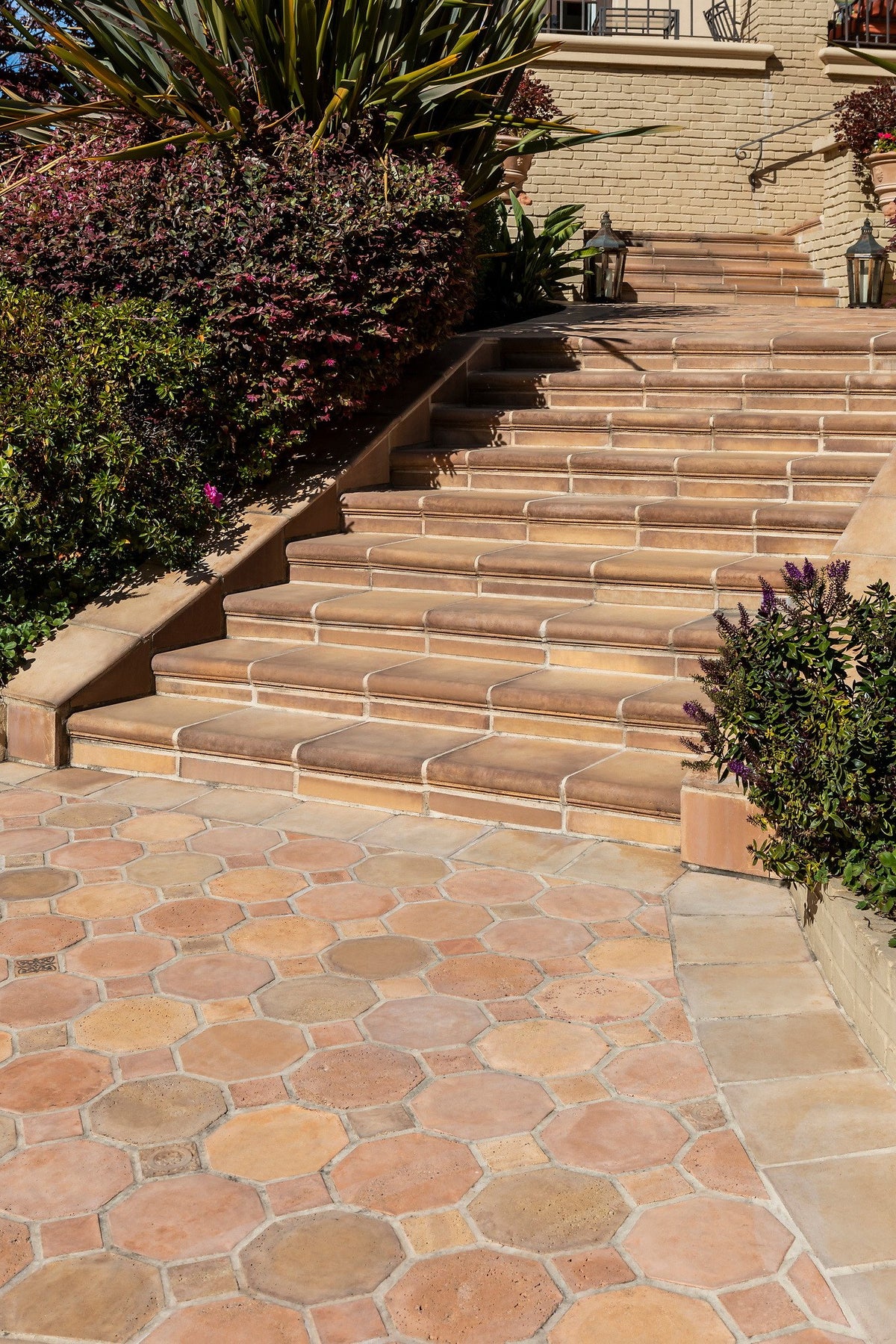 Side view of the stair flight