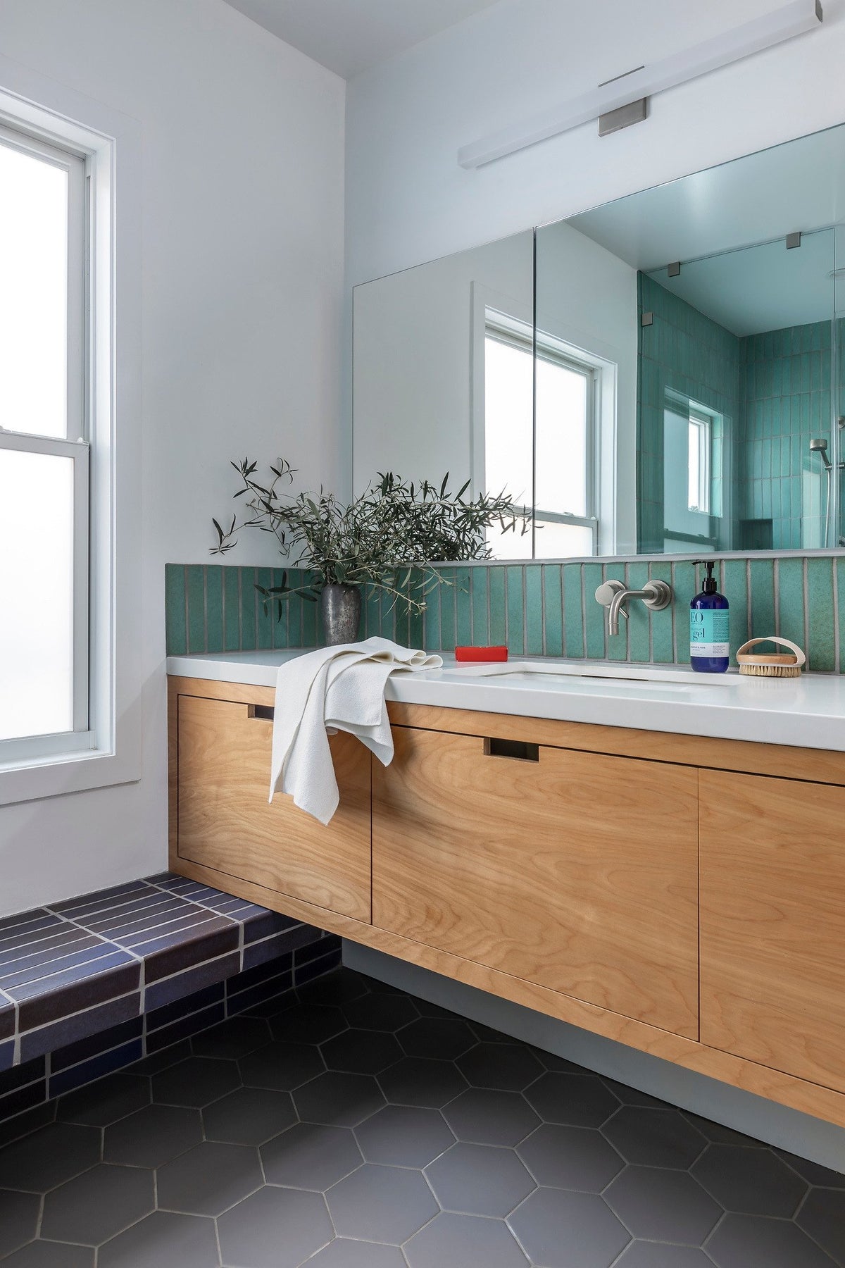 Vanity and Persian Blue bench