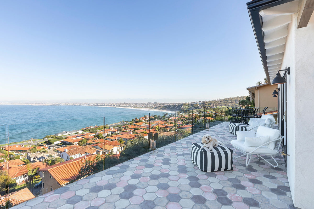 Patio terrace above the coastline