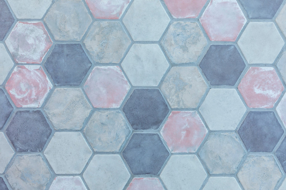 Custom color mix of Hexagon tile