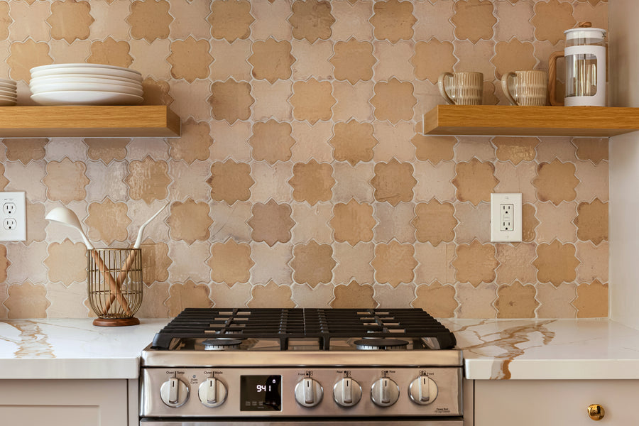 An interior floor of ARTO clay tile in a Redlands accessory dwelling