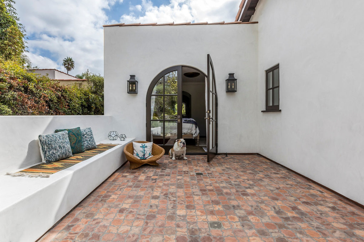 Patio with built-in bench