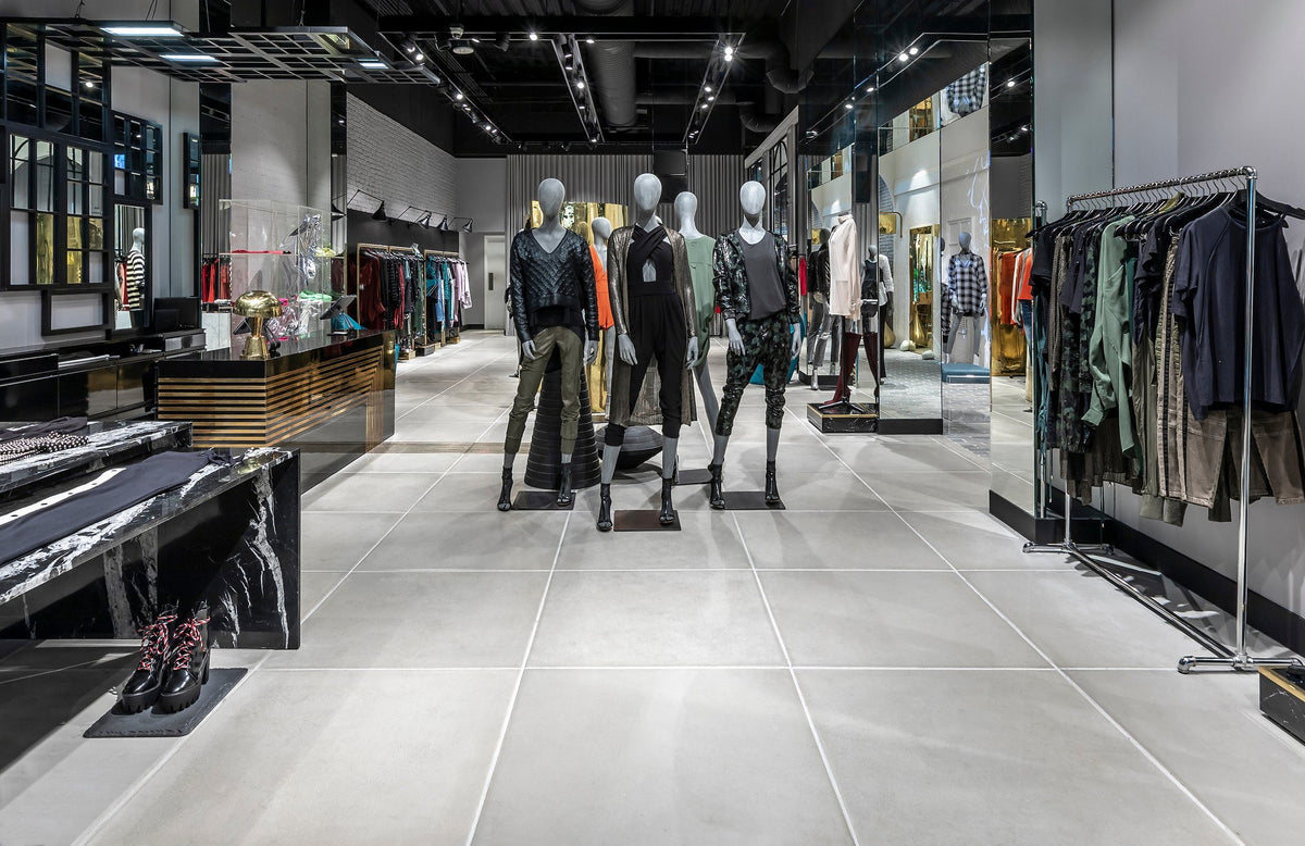 Long view through the store
