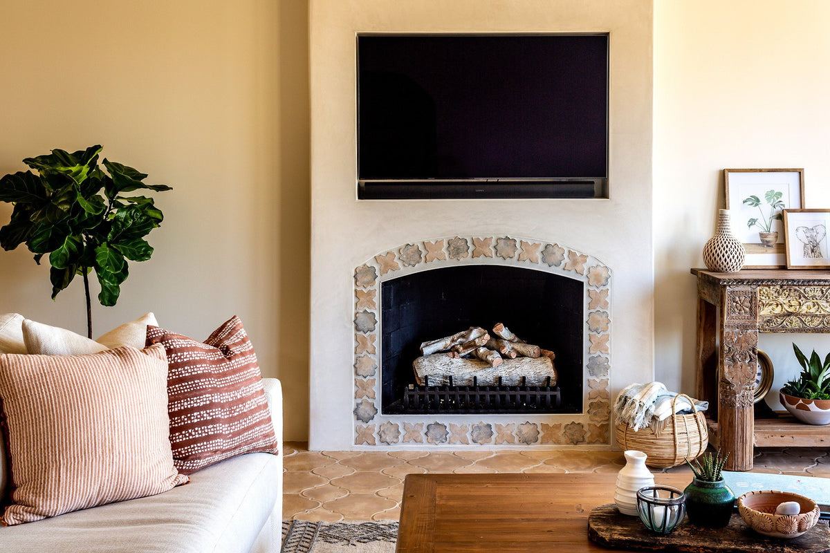 Living room fireplace and 5B floor