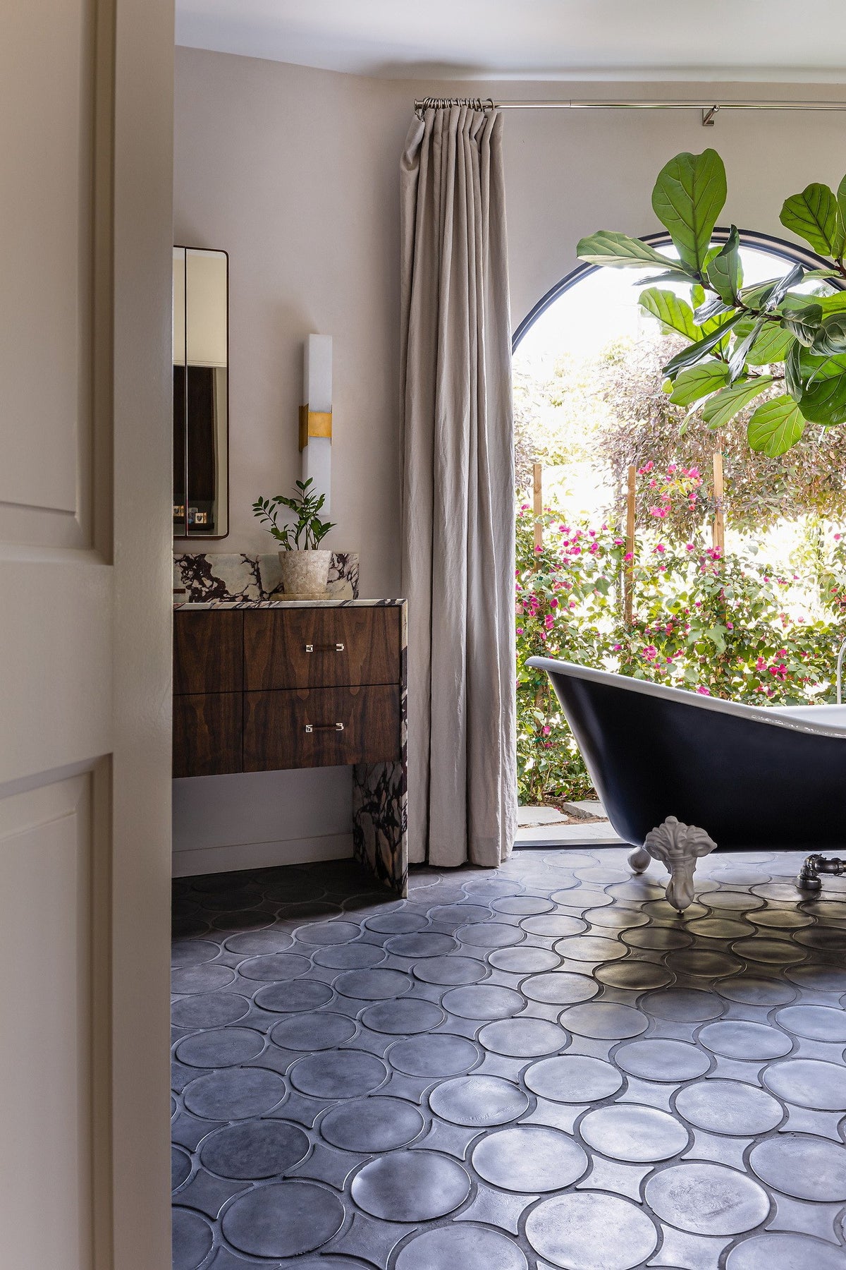 Doorway view into the bath