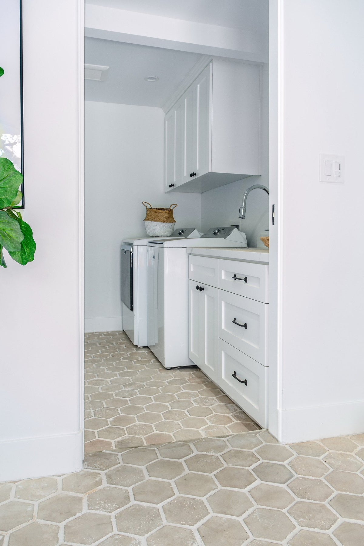 Laundry room hexagon floor