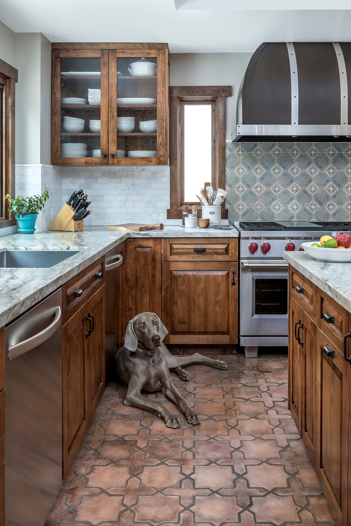Kitchen floor in Cotto Gold