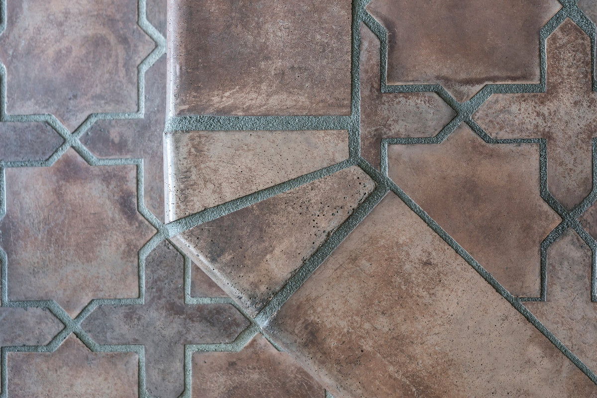 Tile cut along the stair edge