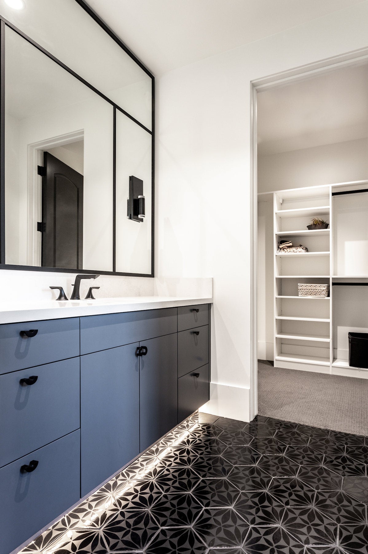 A bath, with the closet beyond