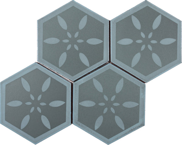 Silk Road design 02 in color B, four tiles laid up